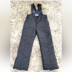 Sportscaster Ski Snow Pants Bib Black Insulated Suspenders Youth Size S (6/7)